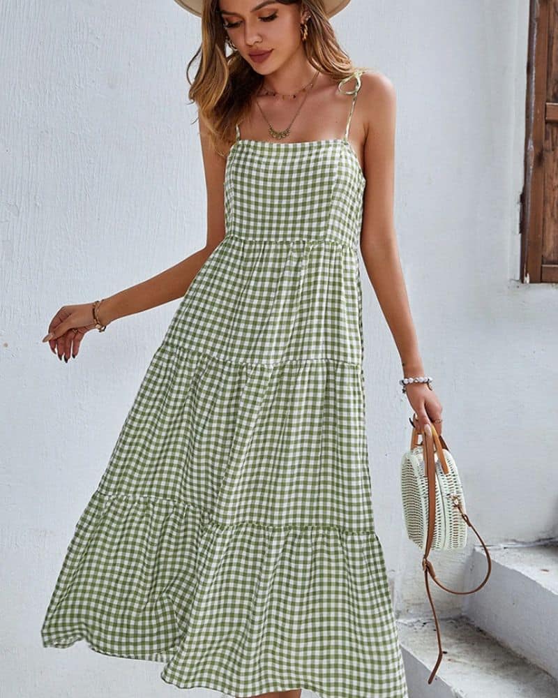 Sleeveless Tiered Midi Dress