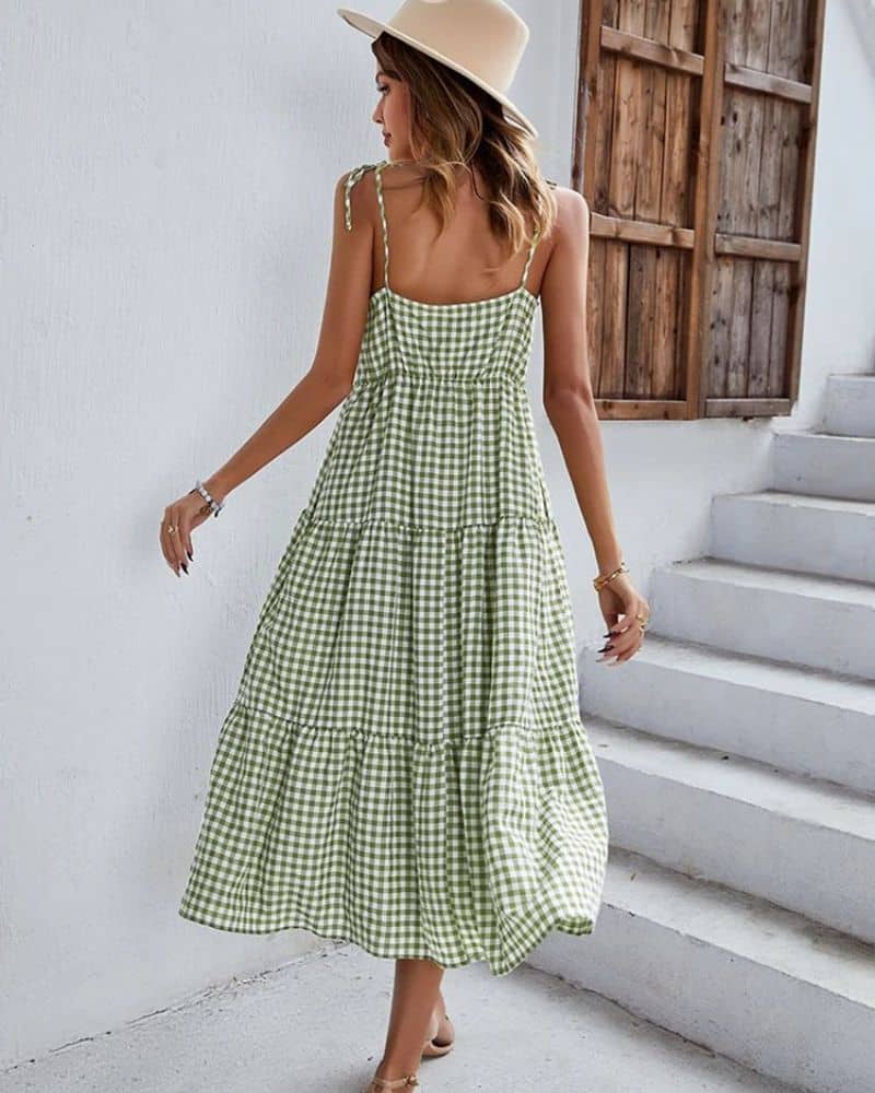 Sleeveless Tiered Midi Dress