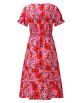 Pink Floral Boho Dress