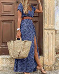 Maxi Dress Summer Blue Boho