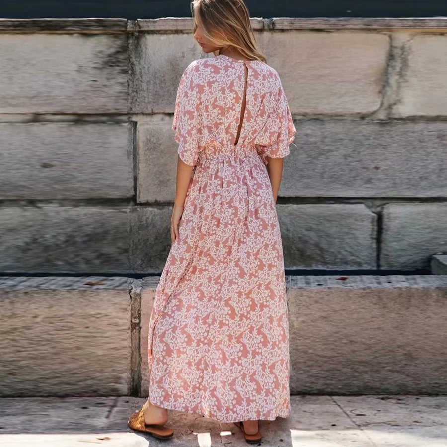 Boho V Neck Maxi Dress