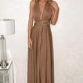 Brown Flowy Maxi Dress