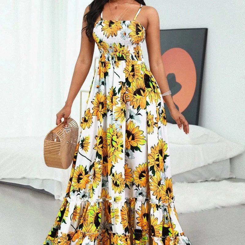 Yellow Boho Maxi Dress