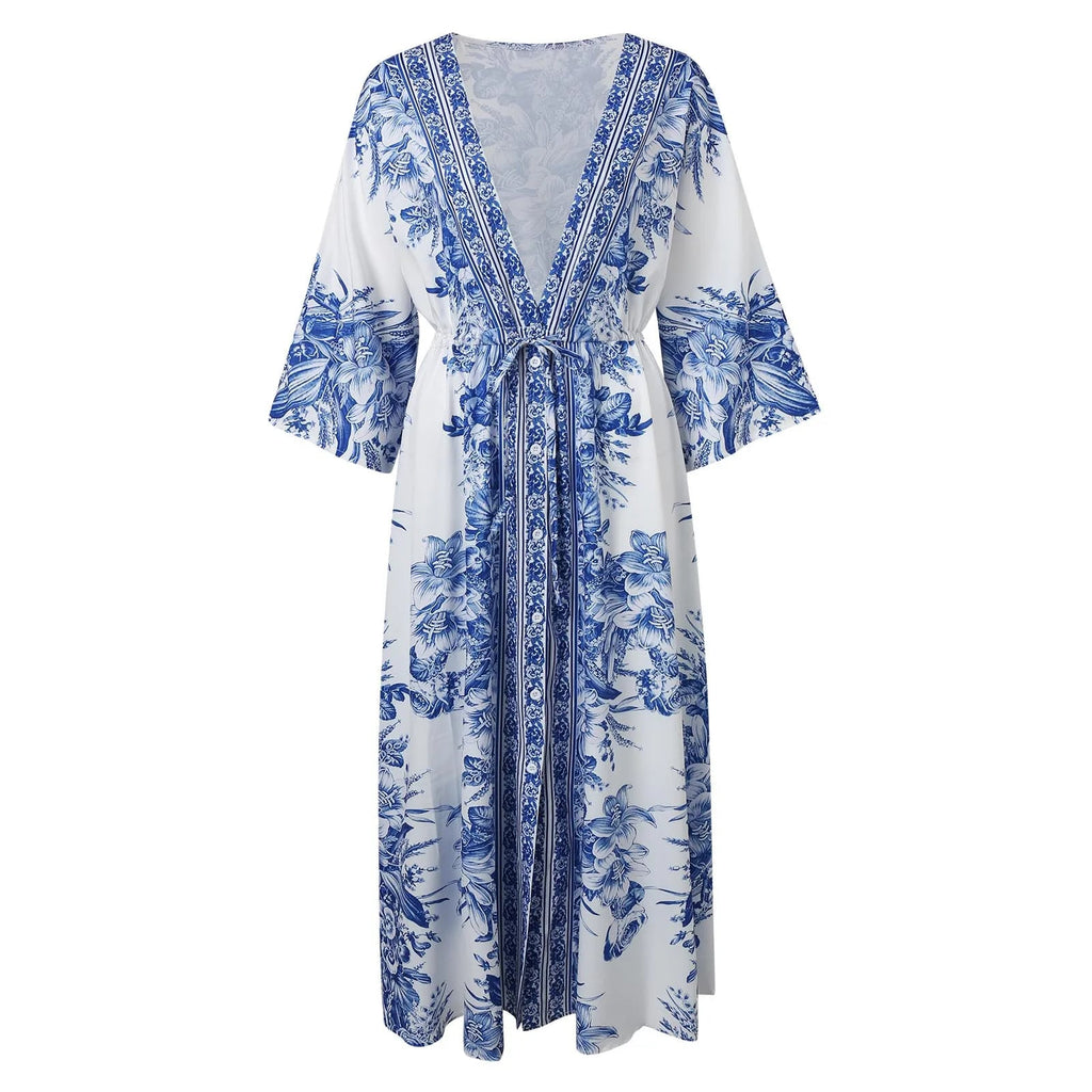 Blue Bell Sleeve Dress