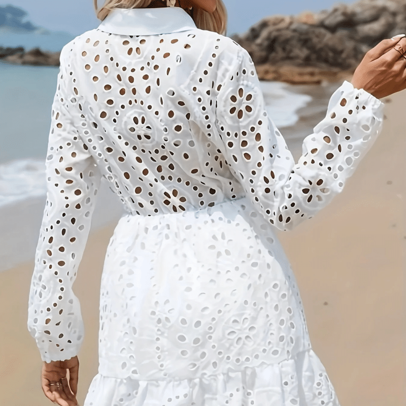 Long Sleeve Tiered Mini Dress