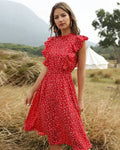 Boho Spring Ruffle Dress