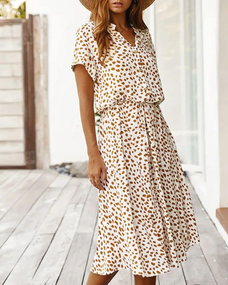 Brown Flowy Dress