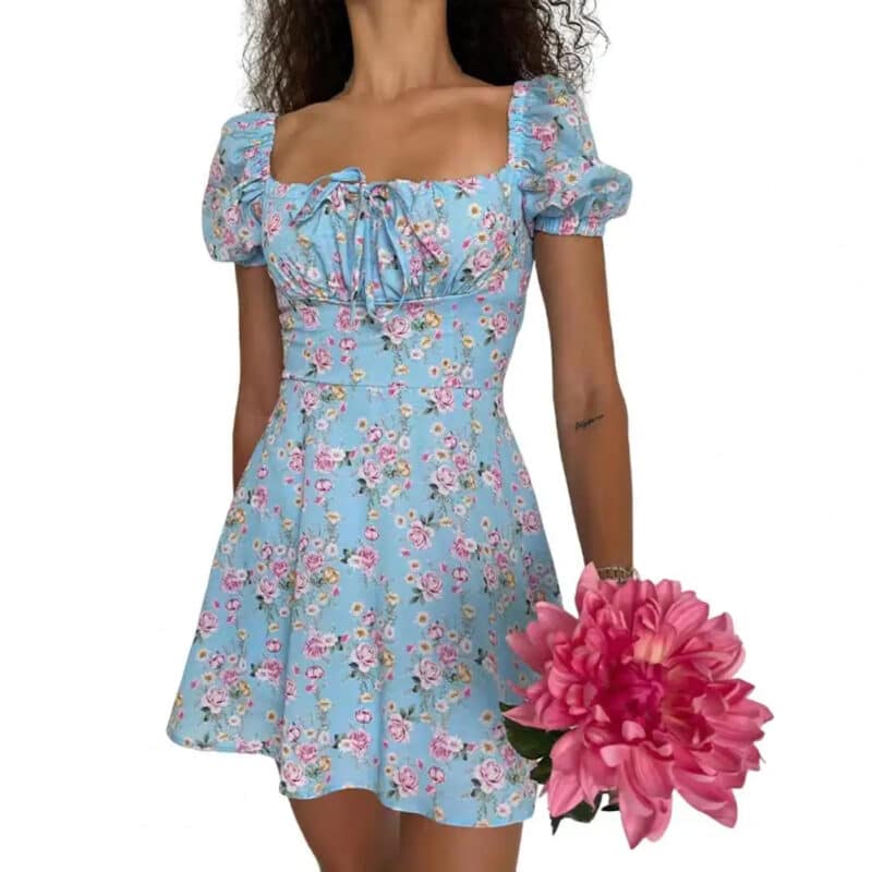 Cream Flowy Summer Dress