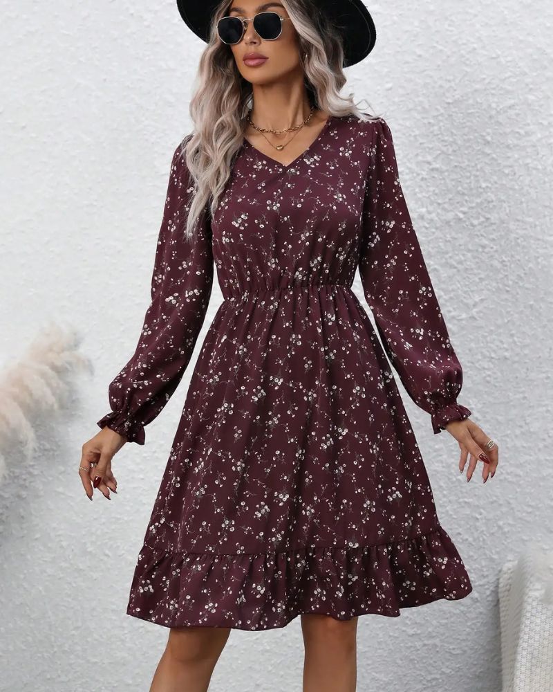 Boho Maternity Dress Long Sleeve