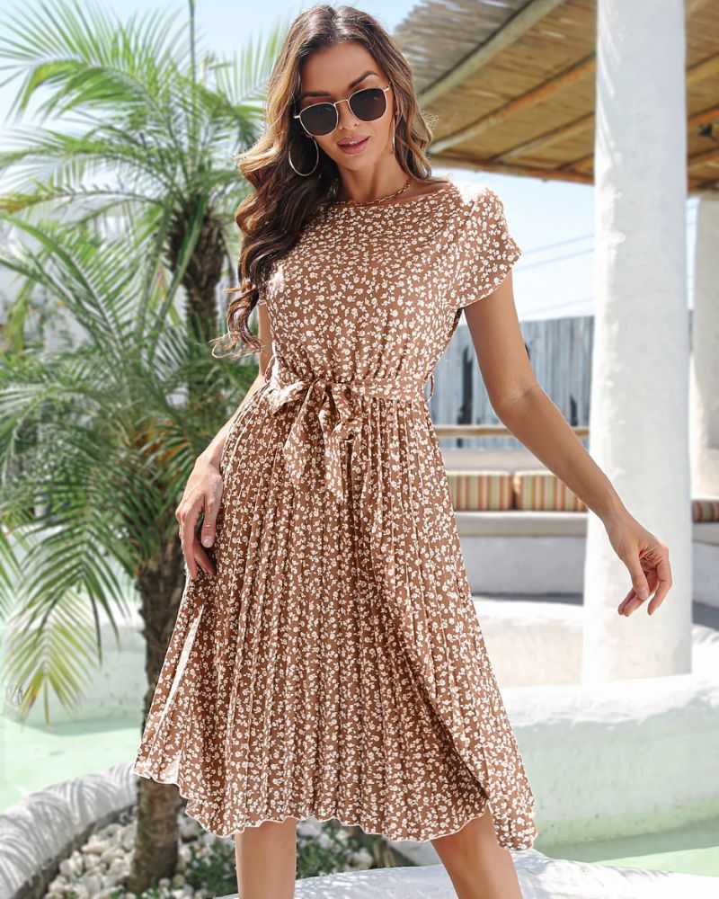 Tan Flowy Dress