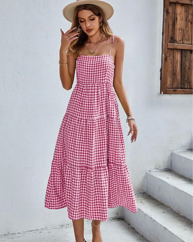 Tiered Midi Dress Wedding Guest