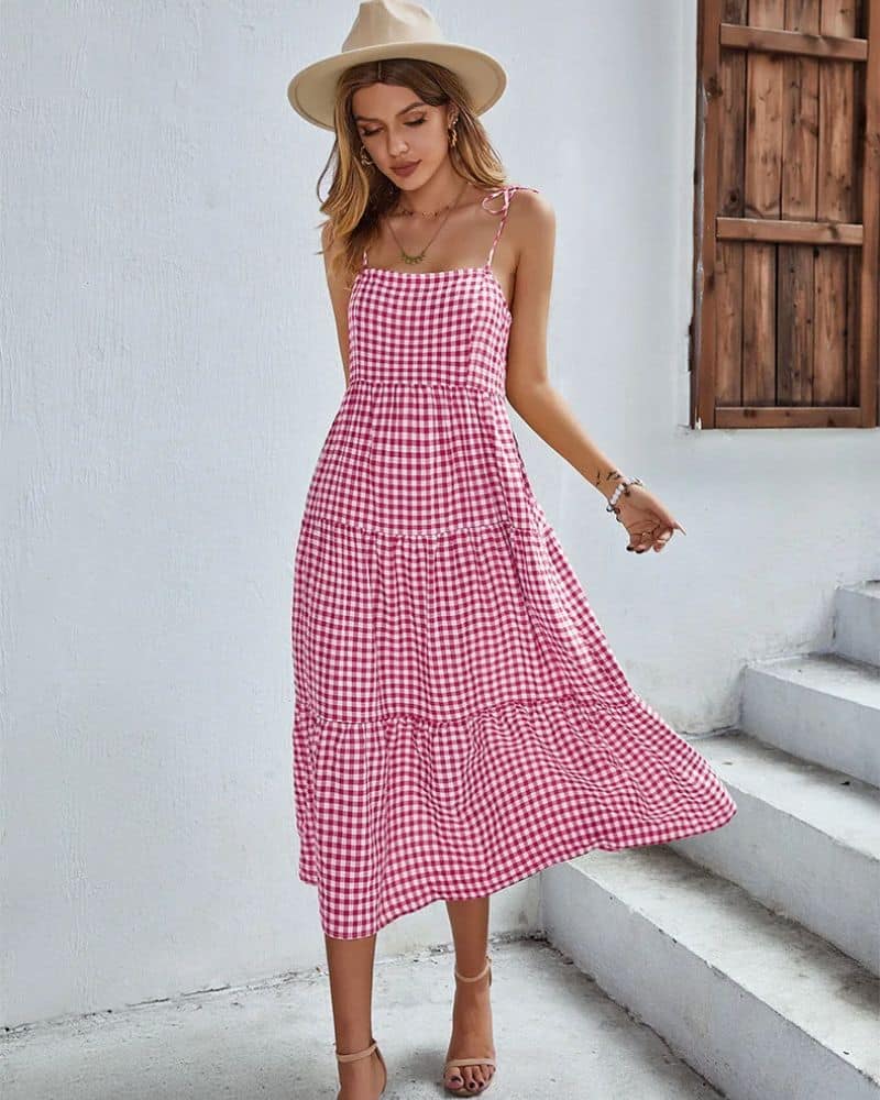 Tiered Midi Dress Wedding Guest