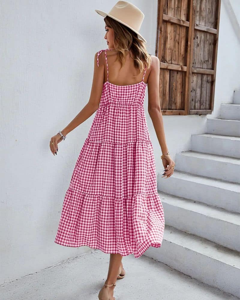 Tiered Midi Dress Wedding Guest
