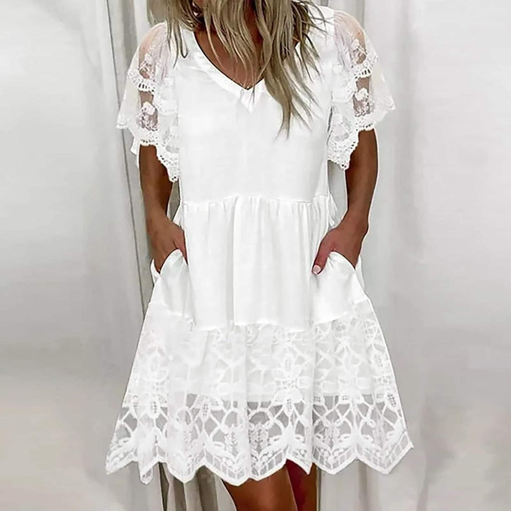 Boho Hippie Lace Dress
