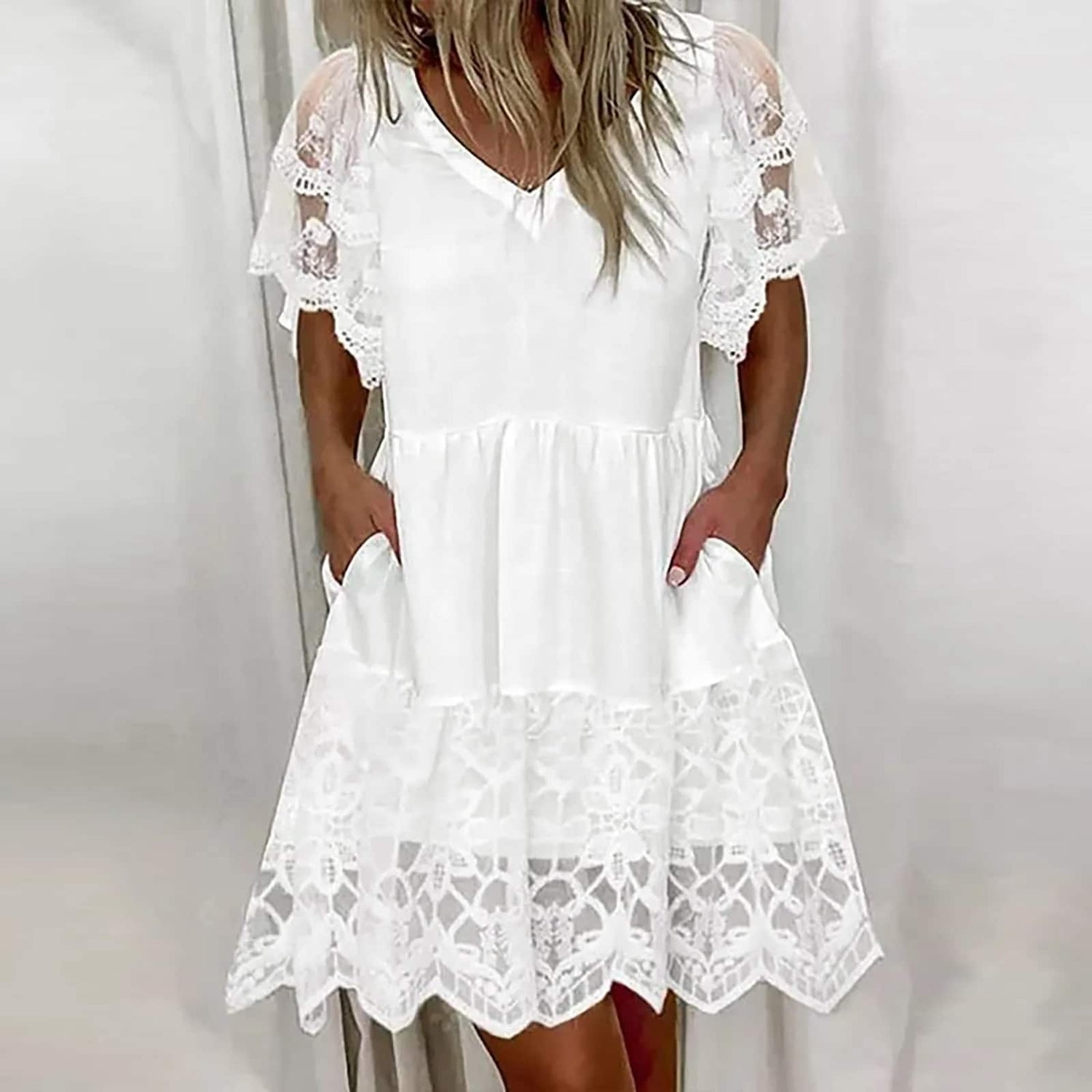 Boho Hippie Lace Dress