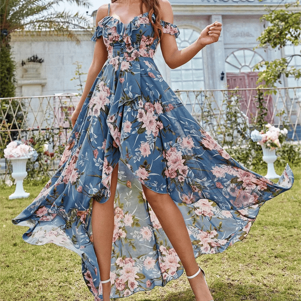 Off the Shoulder Flowy Maxi Dress
