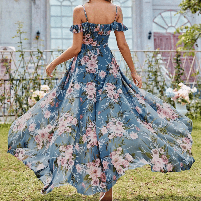Off the Shoulder Flowy Maxi Dress