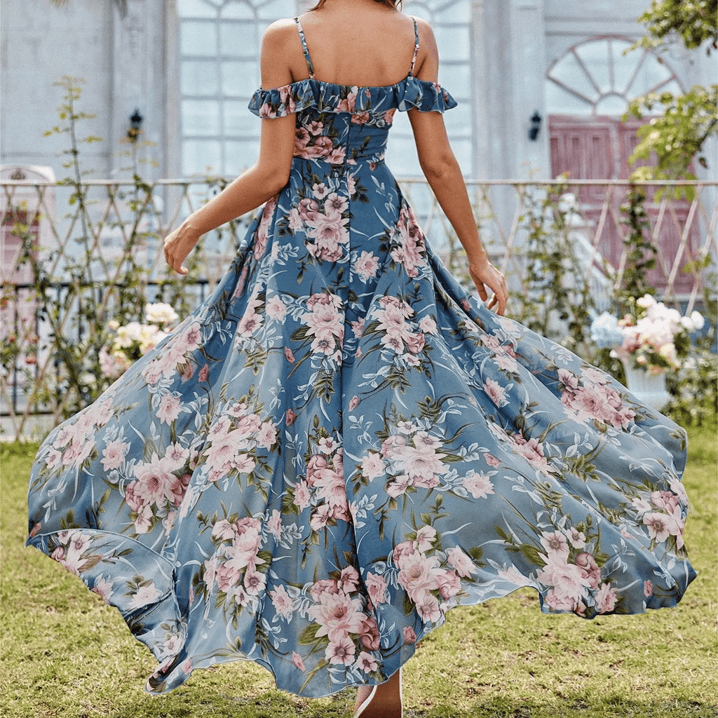 Off the Shoulder Flowy Maxi Dress