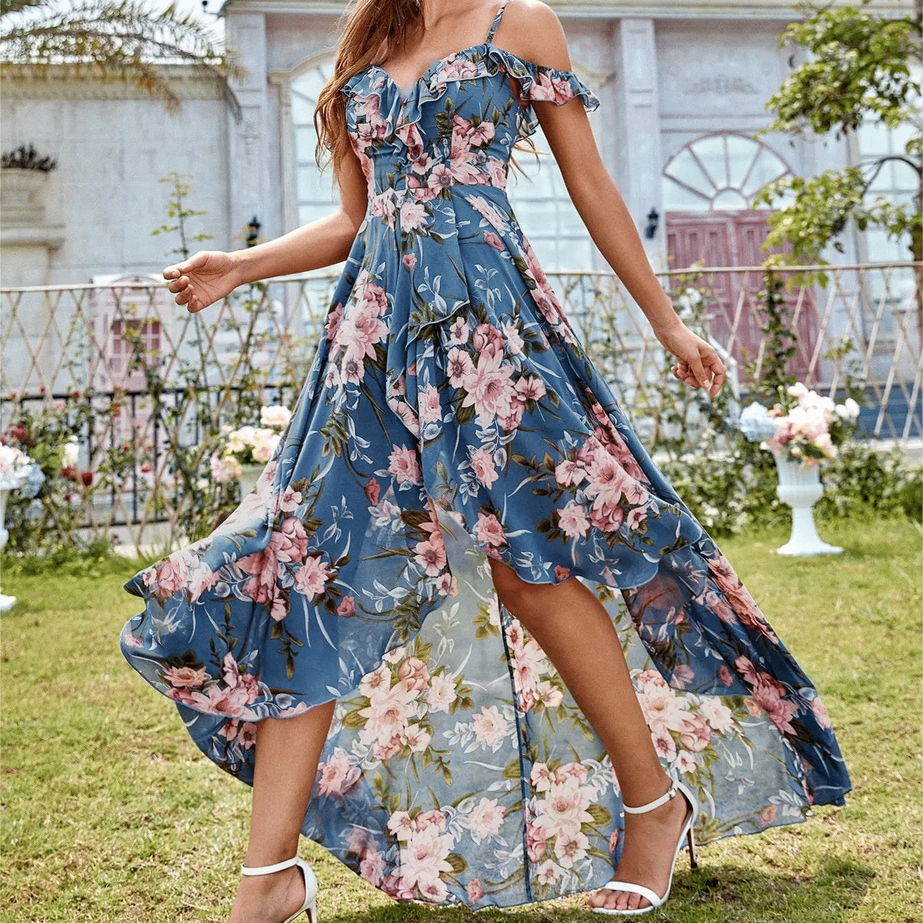 Off the Shoulder Flowy Maxi Dress