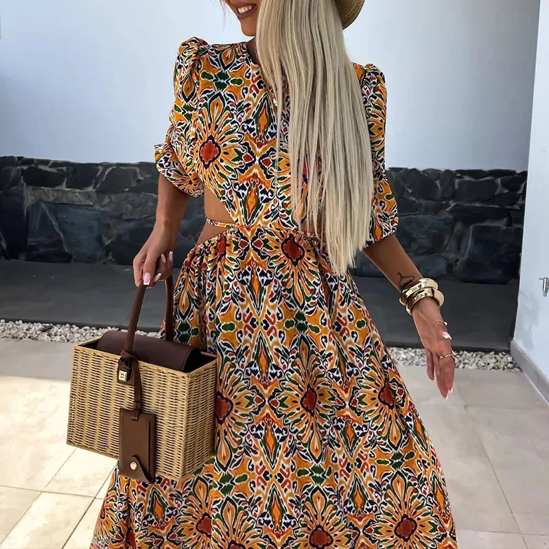 Western Boho Maxi Dress