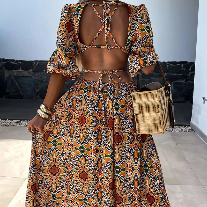 Western Boho Maxi Dress
