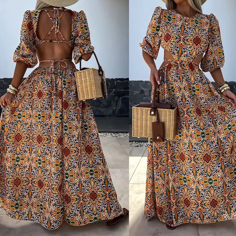 Western Boho Maxi Dress