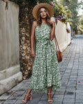 Green Boho Maxi Dress