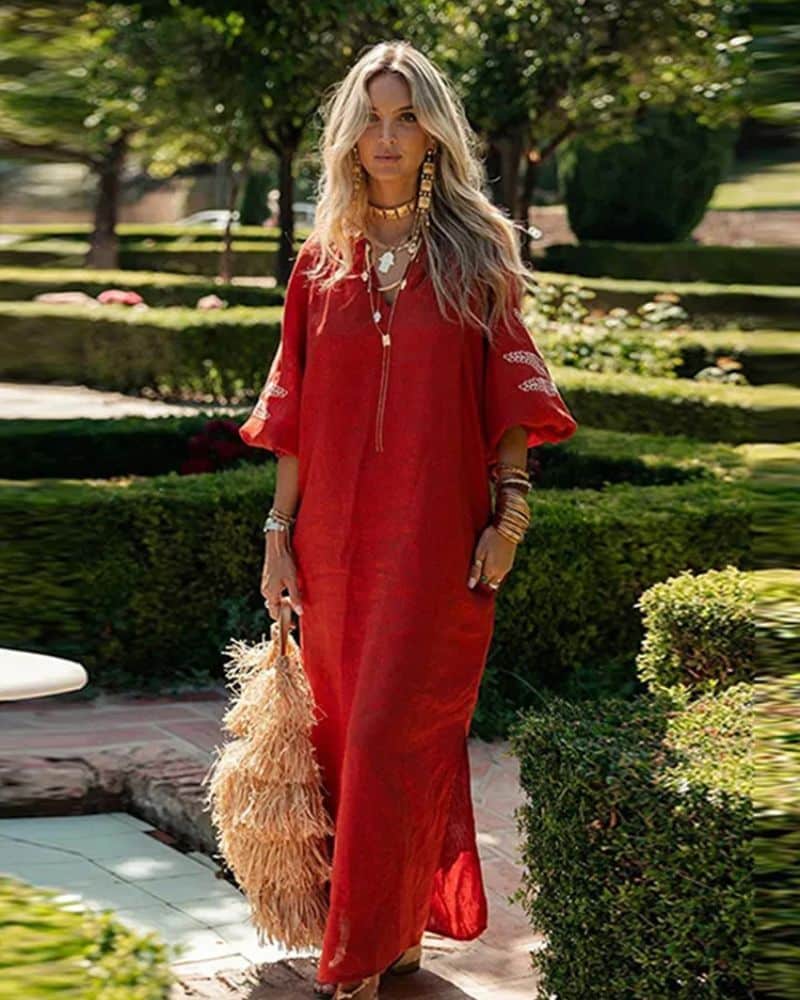 Flowy Linen Dress