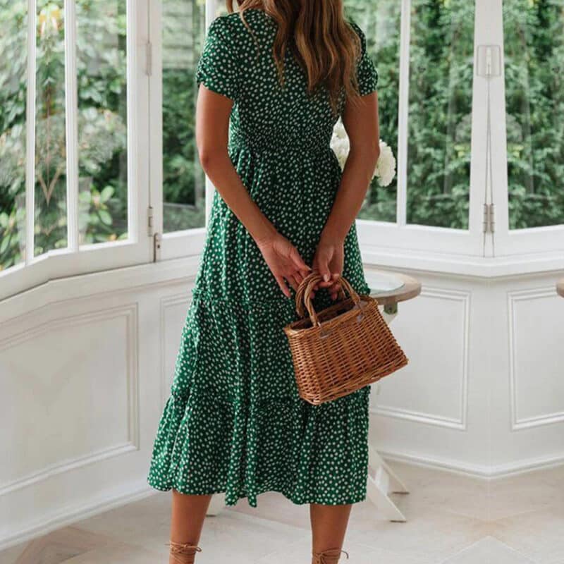 Floral Tiered Midi Dress