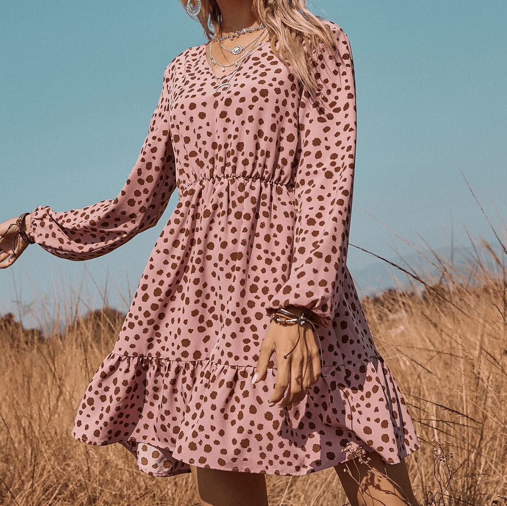 Boho Fall Mini Dress