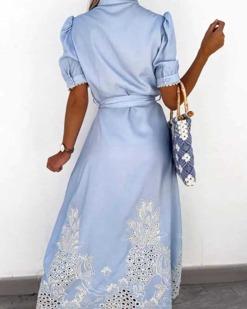 Embroidered Hippie Dress