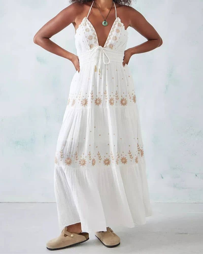 Cotton Tiered Maxi Dress