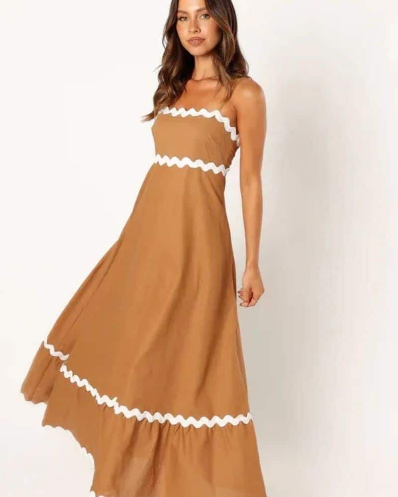 Brown Boho Maxi Dress