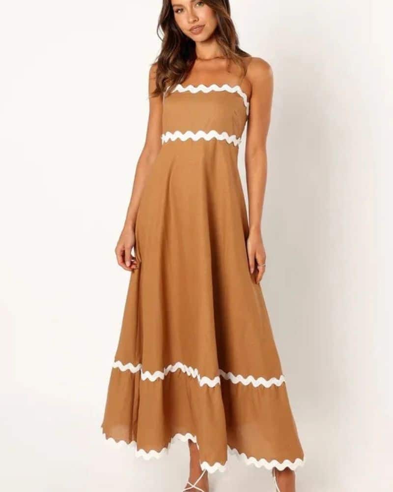 Brown Boho Maxi Dress