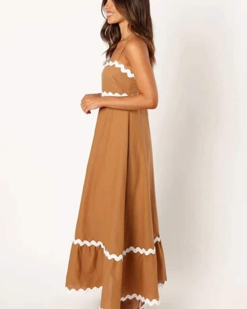 Brown Boho Maxi Dress