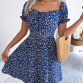 Blue Flowy Beach Dress