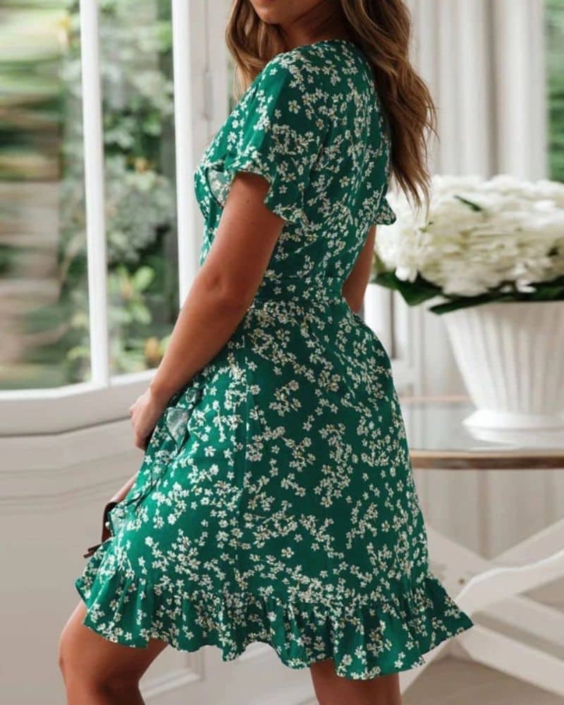 Boho Floral Prom Dress