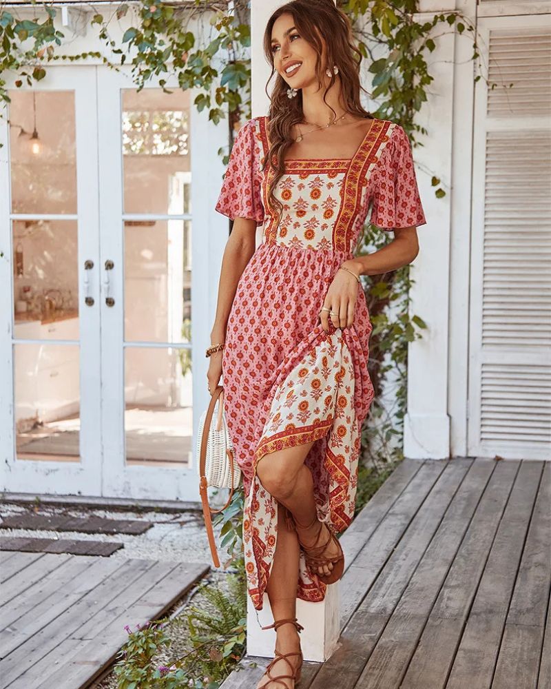 Casual Tiered Maxi Dress