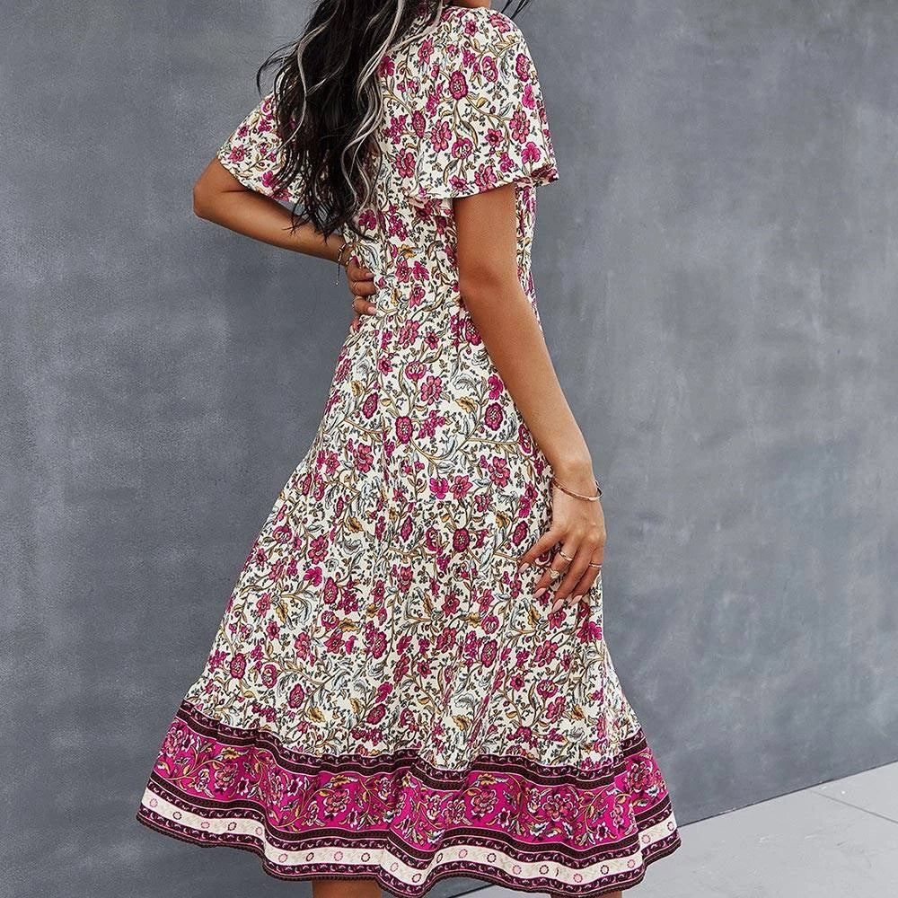 Fall Flowy Midi Dress