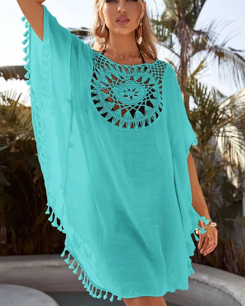 Blue Crochet Dress