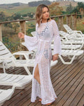 White Crochet Maxi Dress
