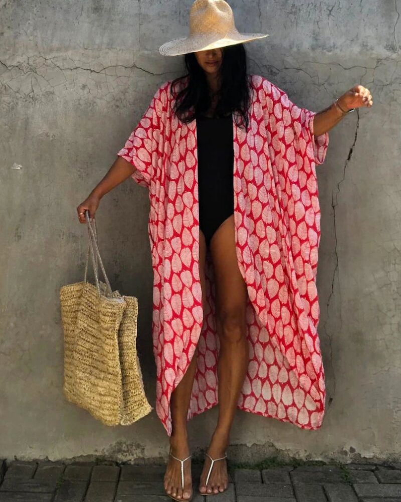 Floral Kimono Red