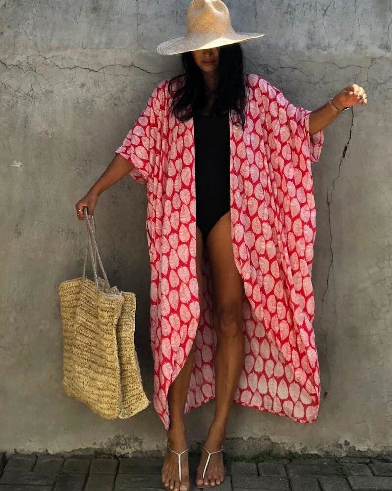 Floral Kimono Red