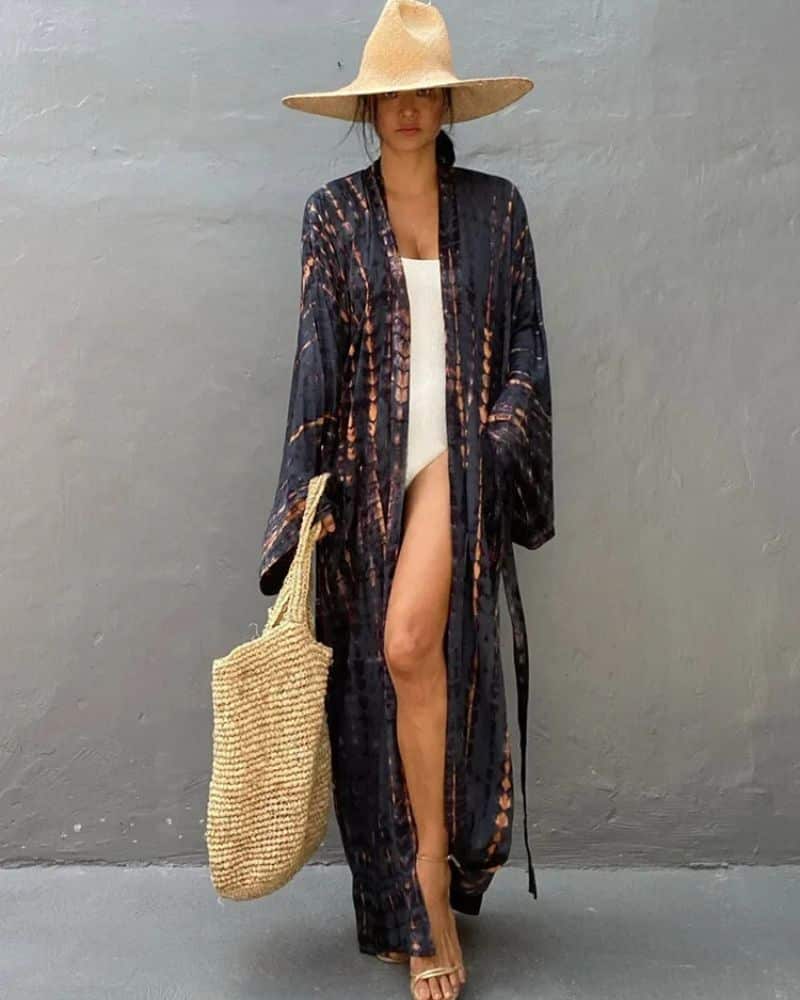 Burgundy Kimono