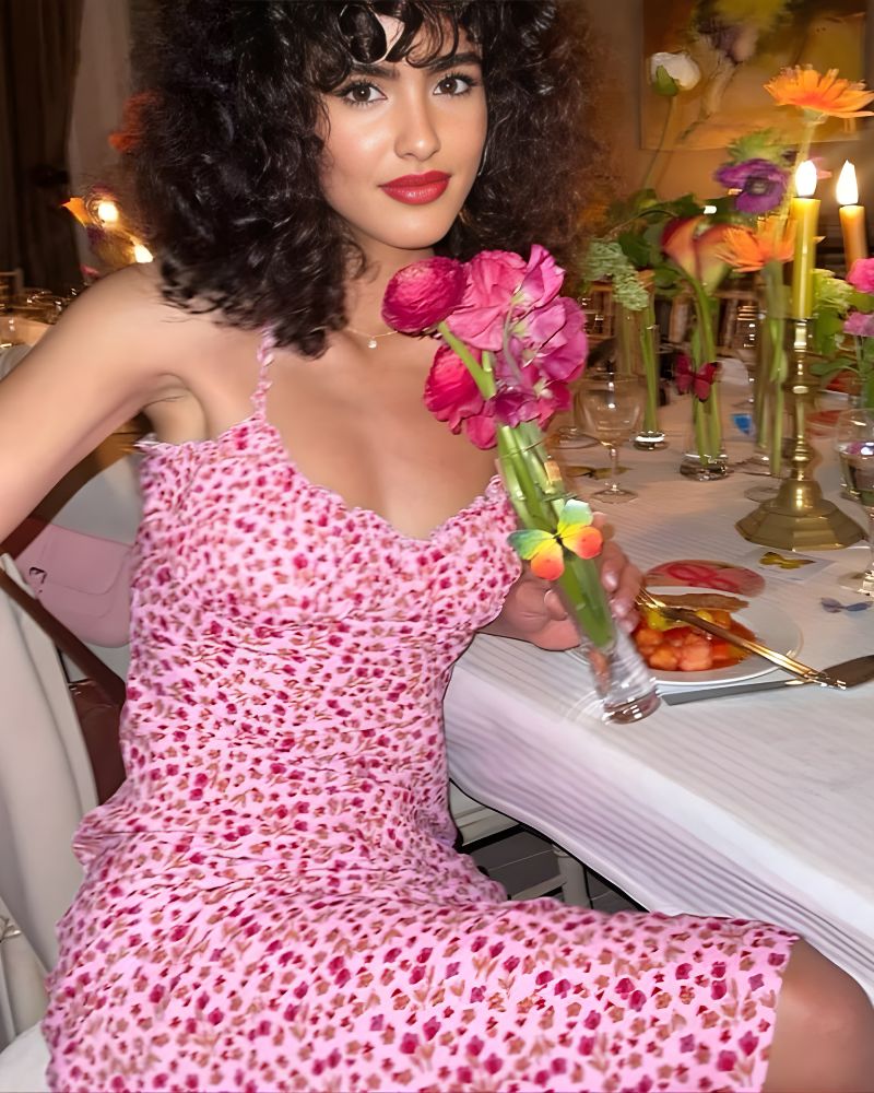 Boho Floral Midi Dress
