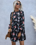 Black Long Sleeve Dress Flowy
