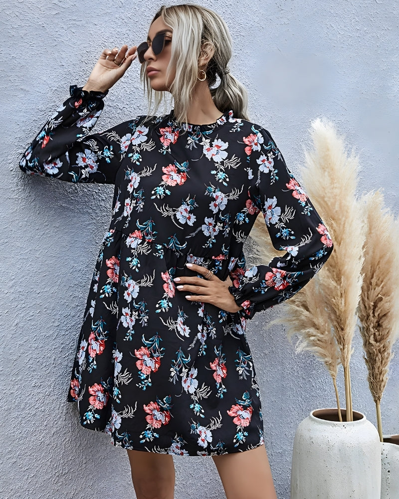 Black Long Sleeve Dress Flowy