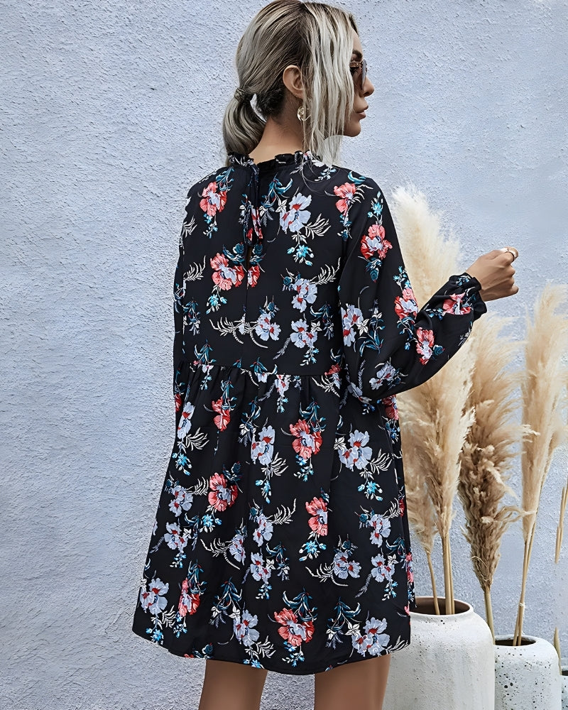 Black Long Sleeve Dress Flowy