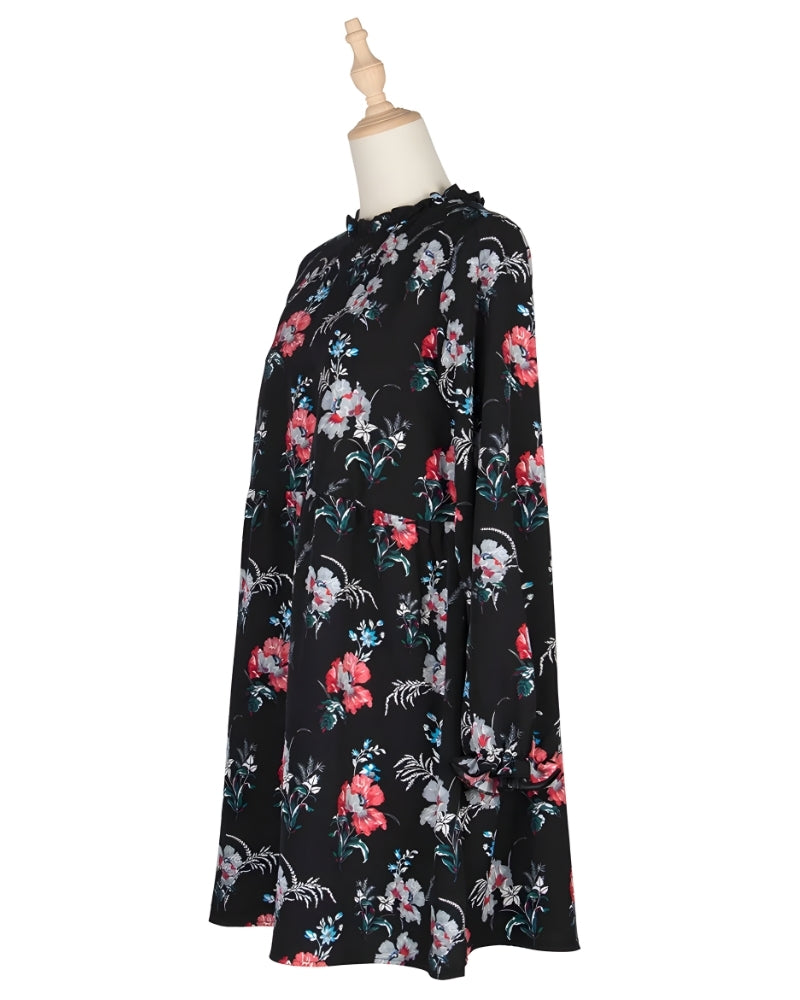 Black Long Sleeve Dress Flowy