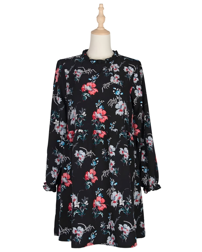 Black Long Sleeve Dress Flowy